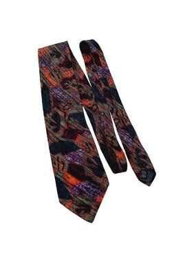 Vintage Fratelli Moda Mens Standard Size Necktie 100% Silk Made In Italy